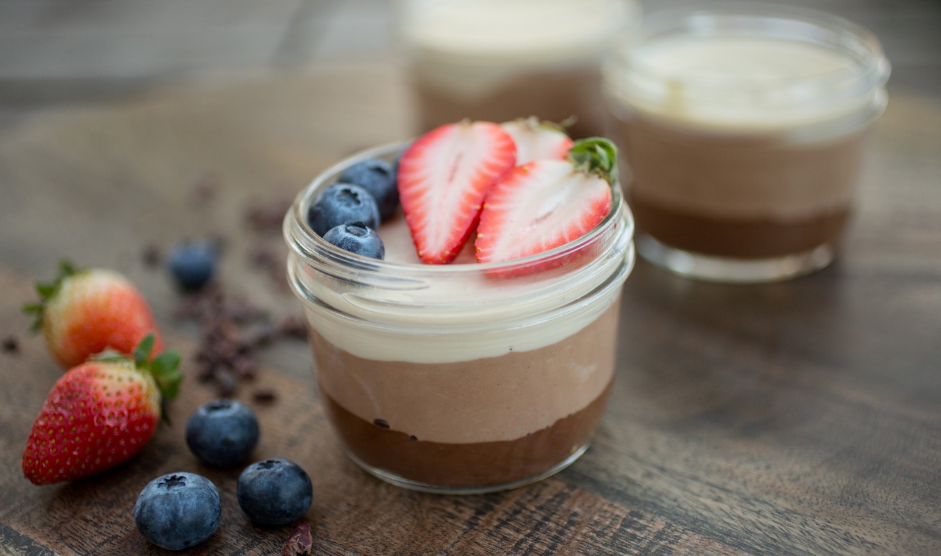 Avocado Chocolate Mousse With Vanilla Cashew Cream
