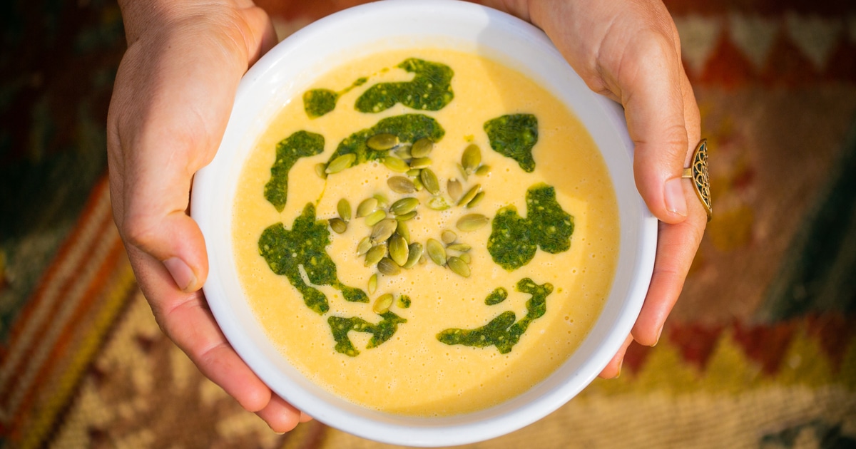 Vegan Gingery Butternut Squash Soup Karinokada