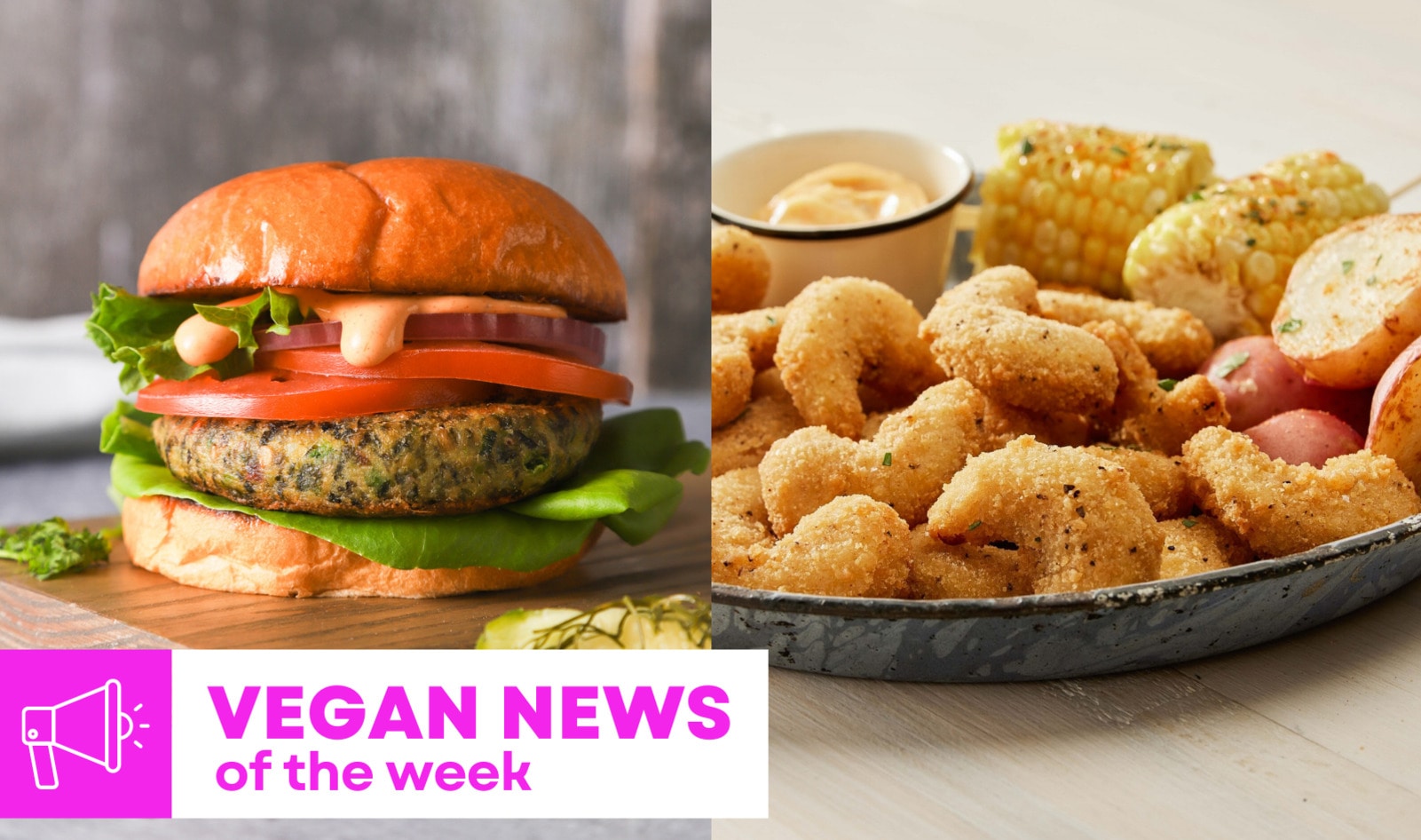 Sea Veggie Burgers, Spiced Cajun Shrimp, and More Vegan Food News of the Week 