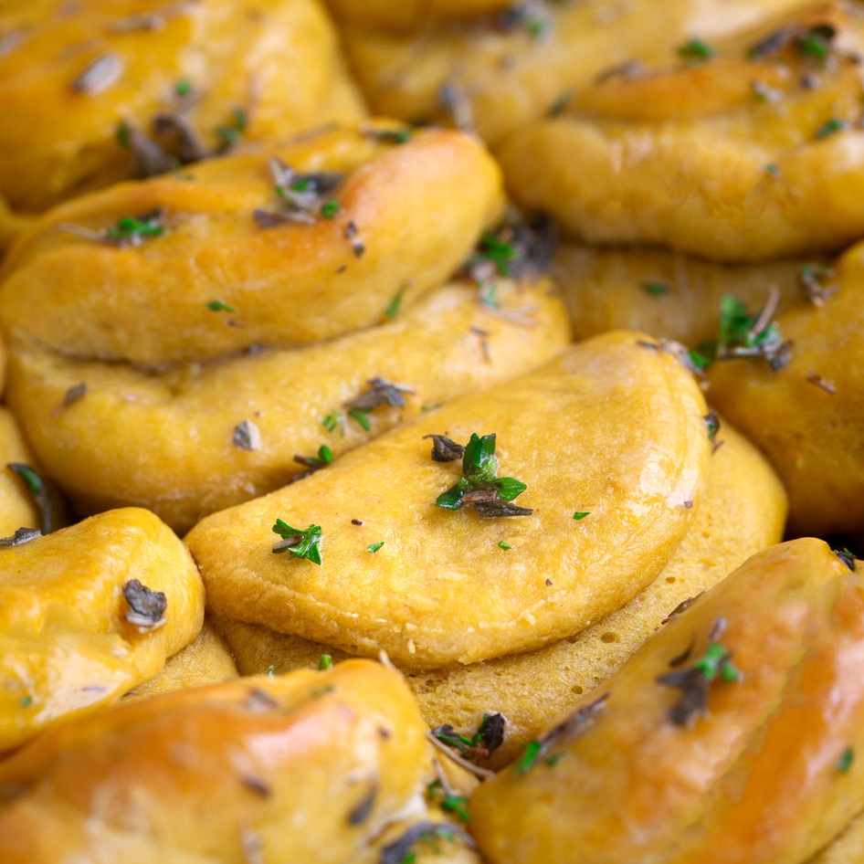 Vegan Pumpkin Thyme Parker House Rolls