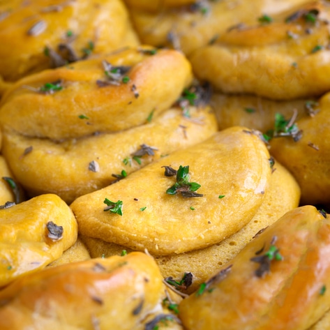 Vegan Pumpkin Thyme Parker House Rolls