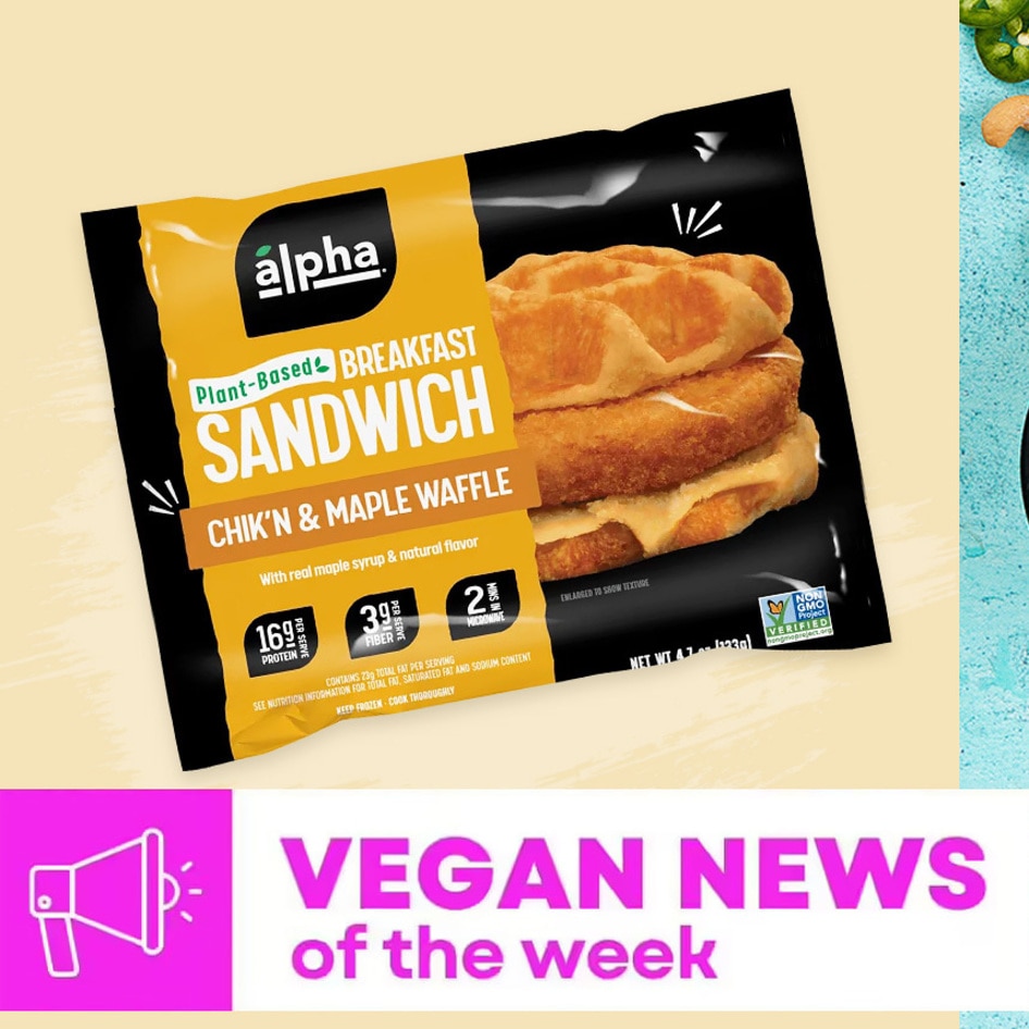 Chicken Waffle Sandwiches, French Onion Dip, and More Vegan Food News of the Week