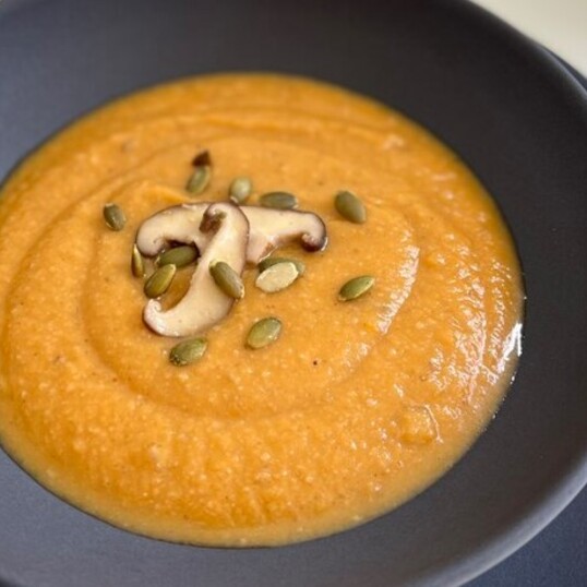 Easy Shiitake Mushroom and Butternut Squash Soup