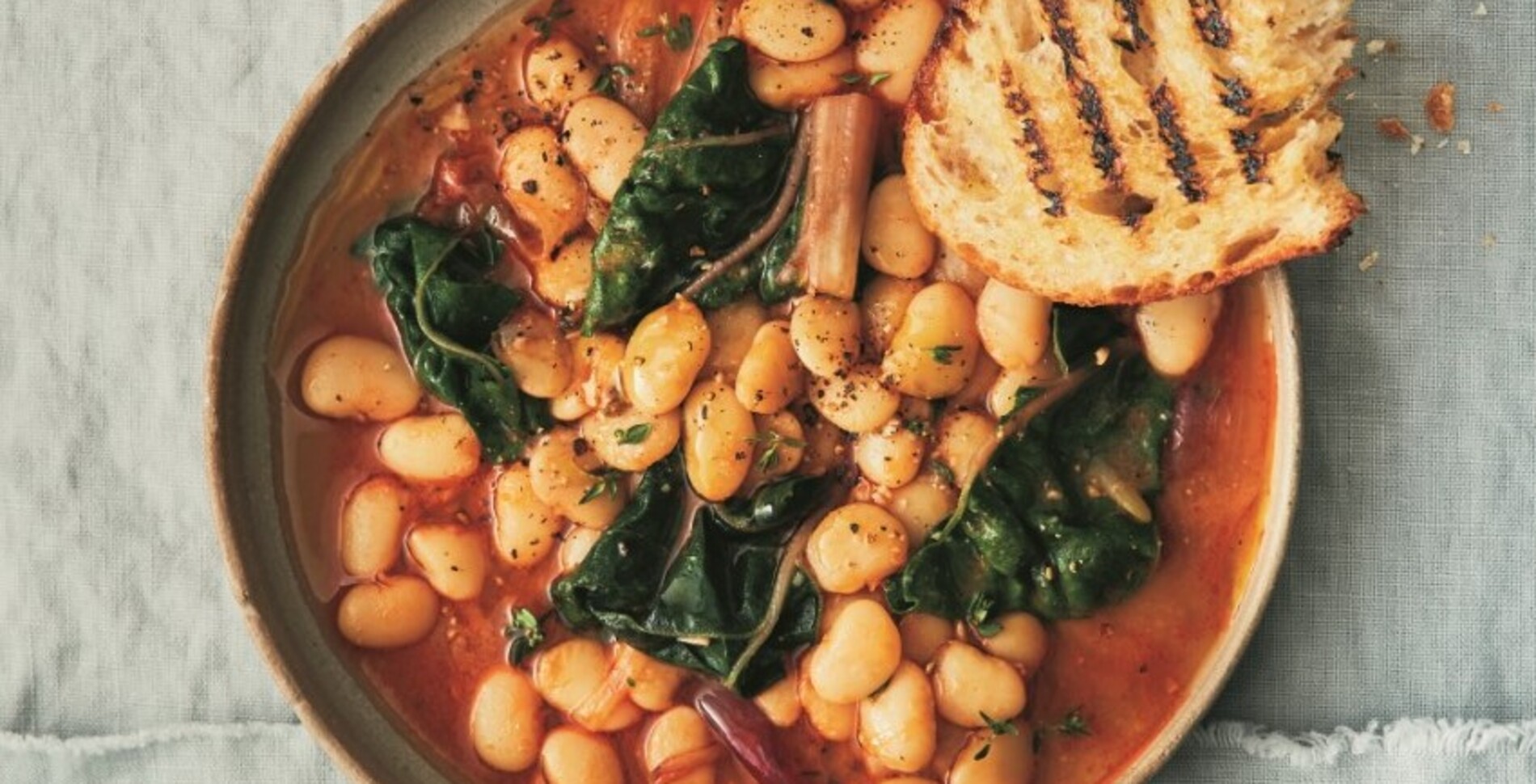 Shortcut Brothy Beans With Tomatoes and Garlic