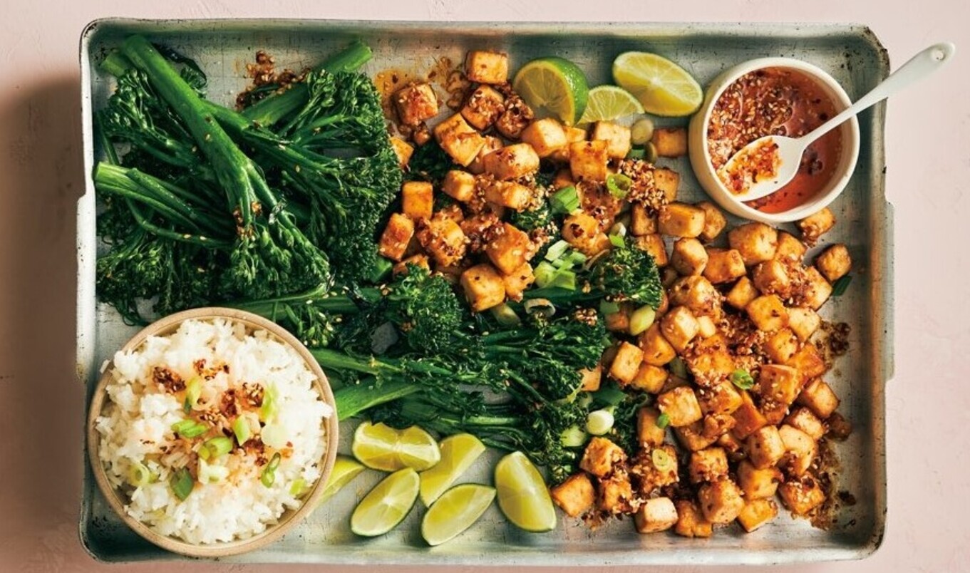 Firecracker Tofu With Broccolini and Chili Garlic Oil