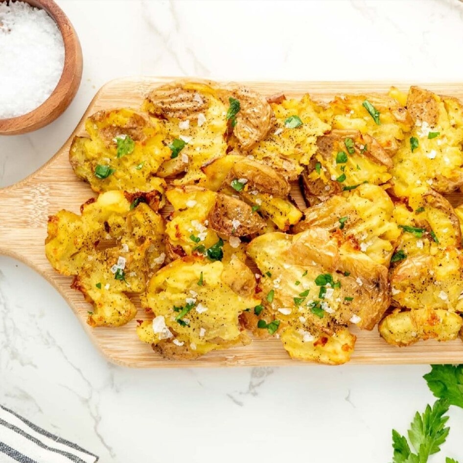 Simple Crispy Smashed Potatoes