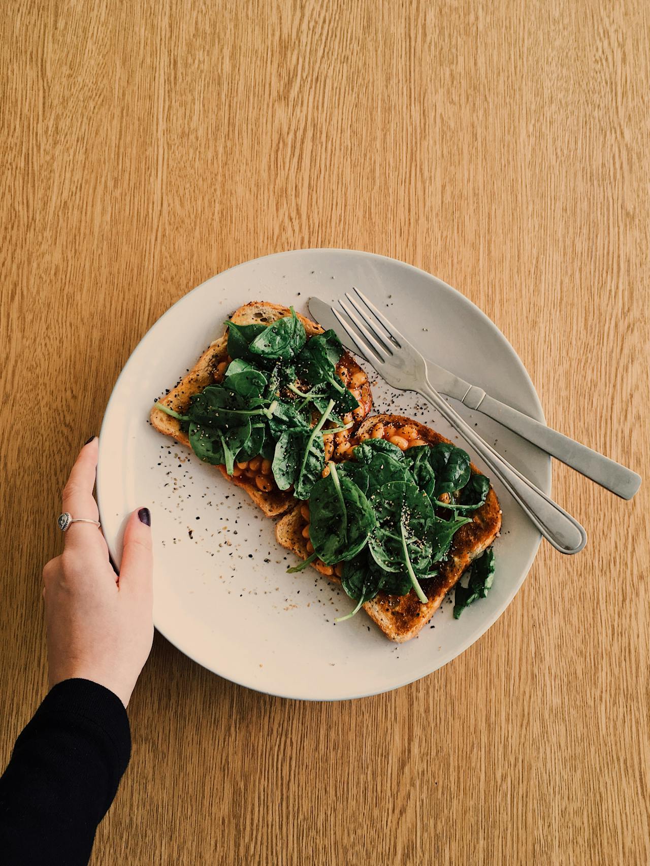 Spinach Beans Toast