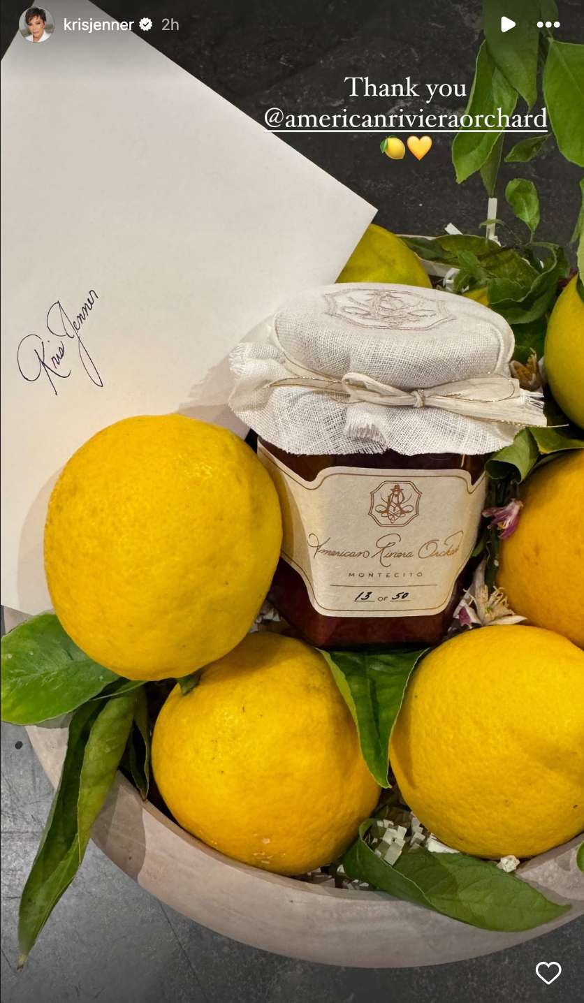 Kris Jenner American Riviera Orchard Jam