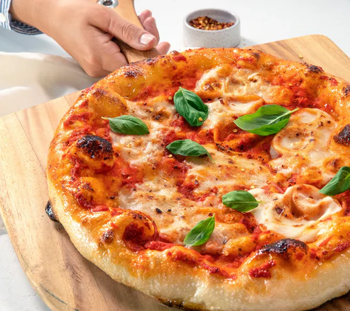 Pizza With Liquid Mozzarella