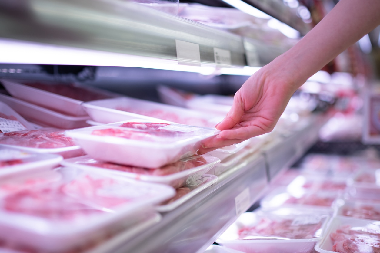 meat grocery store fridge
