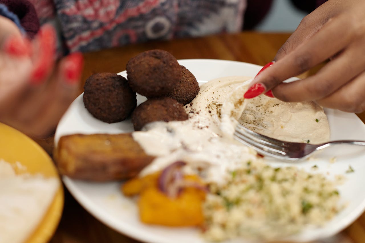 Hummus and falafel