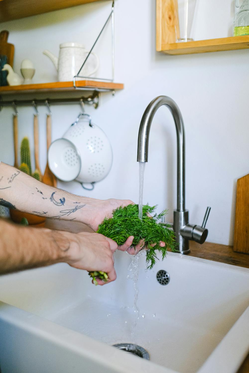 Washing dill