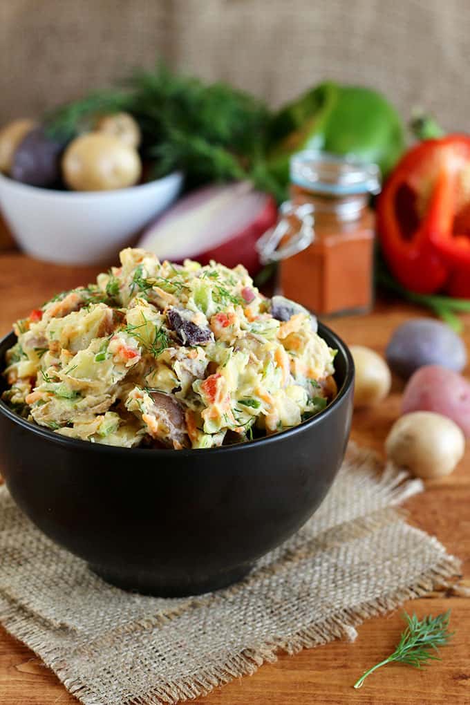 rainbow potato salad