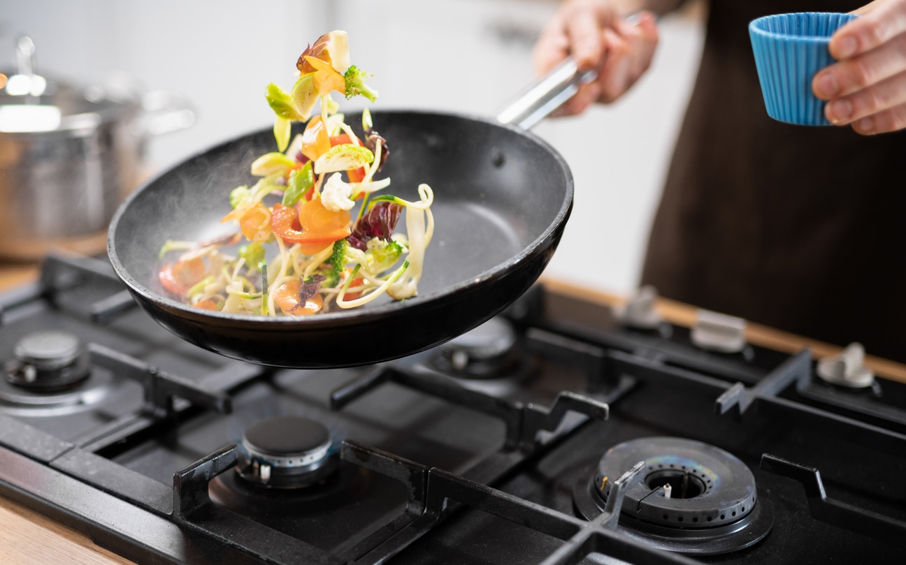 Frying veg
