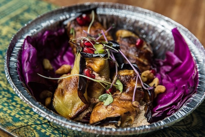 mini eggplant roulades