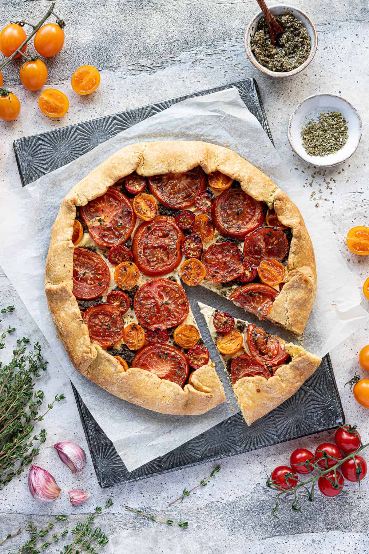 vegan tomato galette