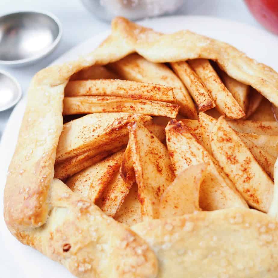 Vegan apple galette
