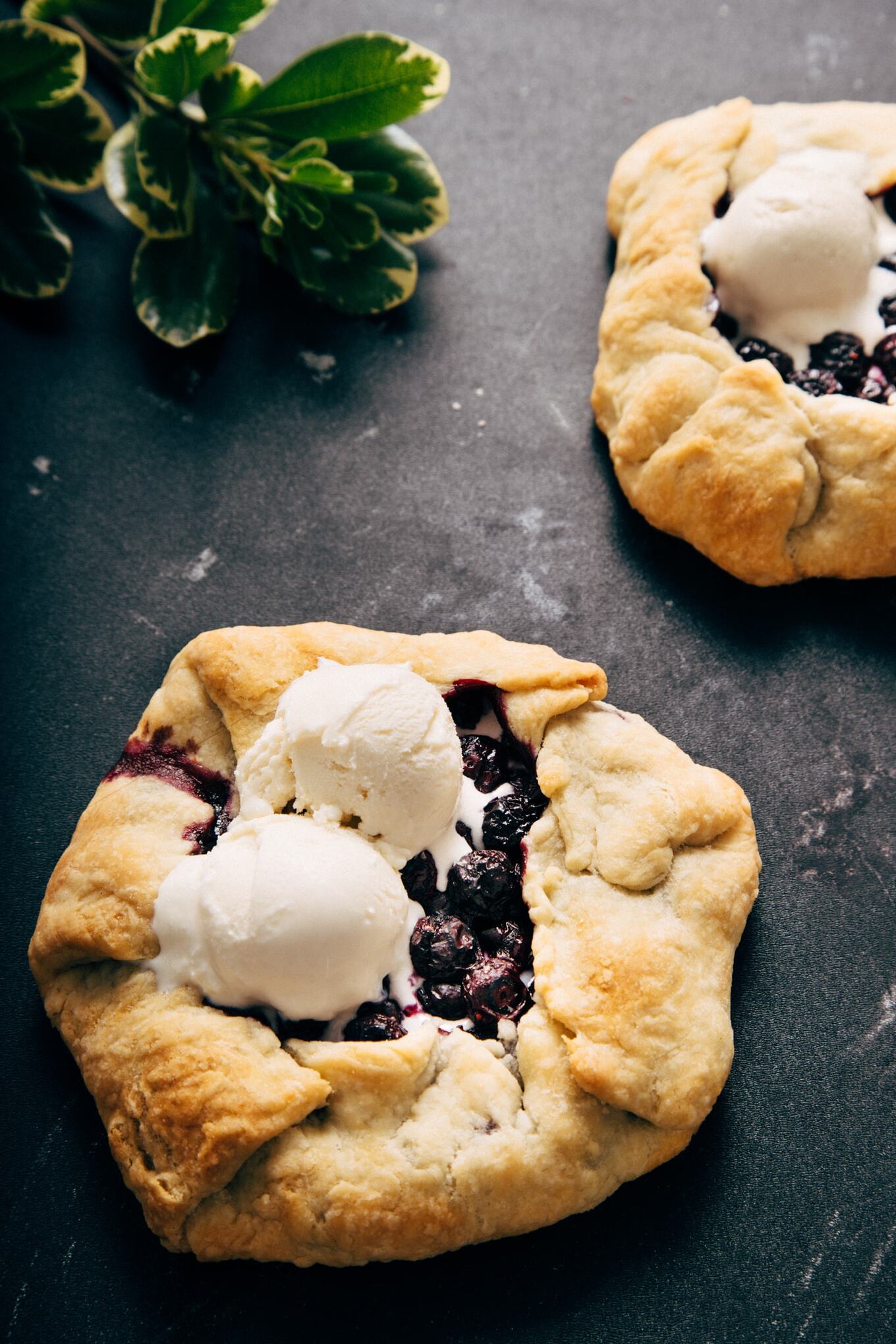 mini blueberry galettes