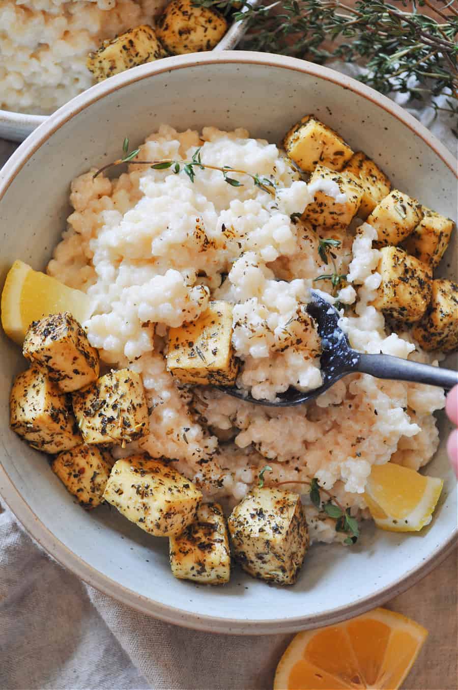 vegan ricotta couscous