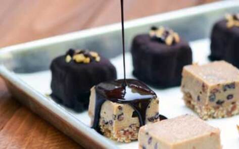 Peanut Butter Cookie Dough Cheesecake Bites