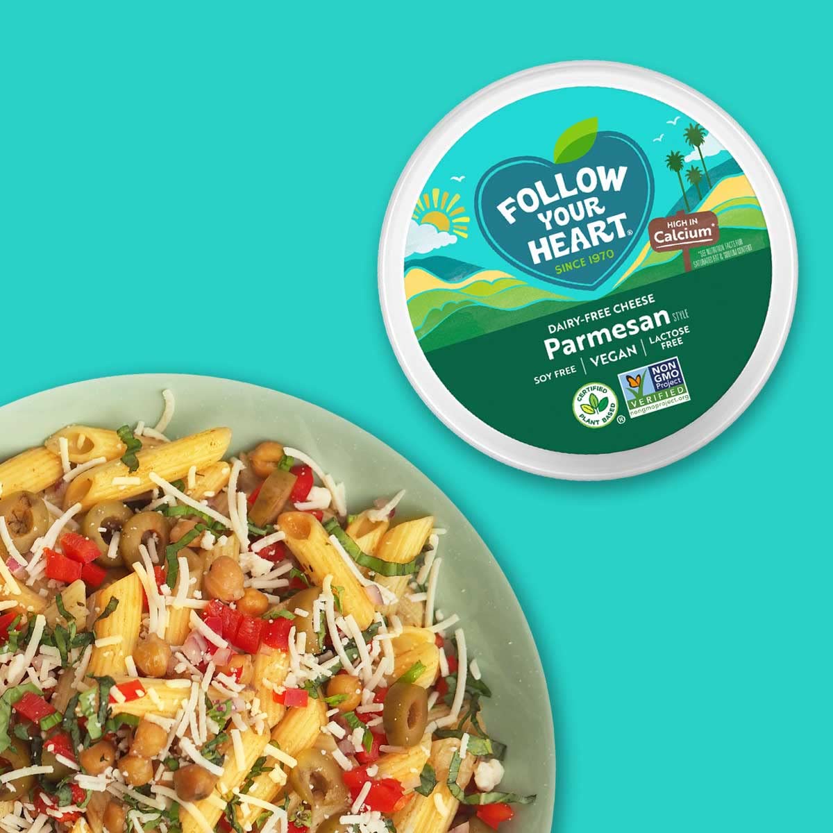 pasta and follow your heart parmesan