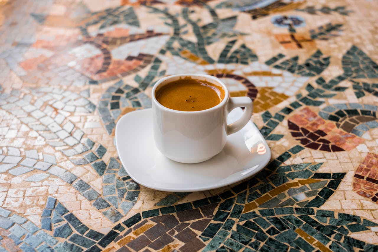 espresso on a table