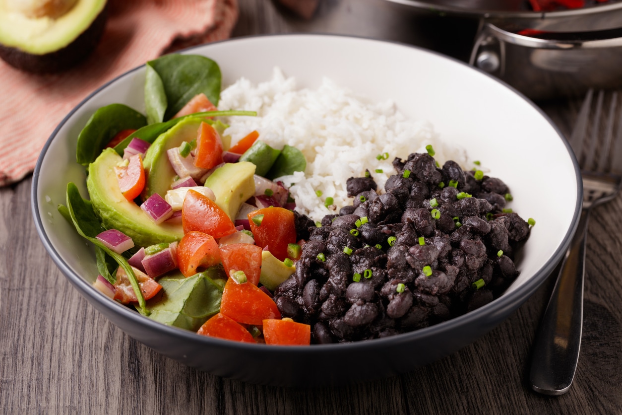 black beans bowl