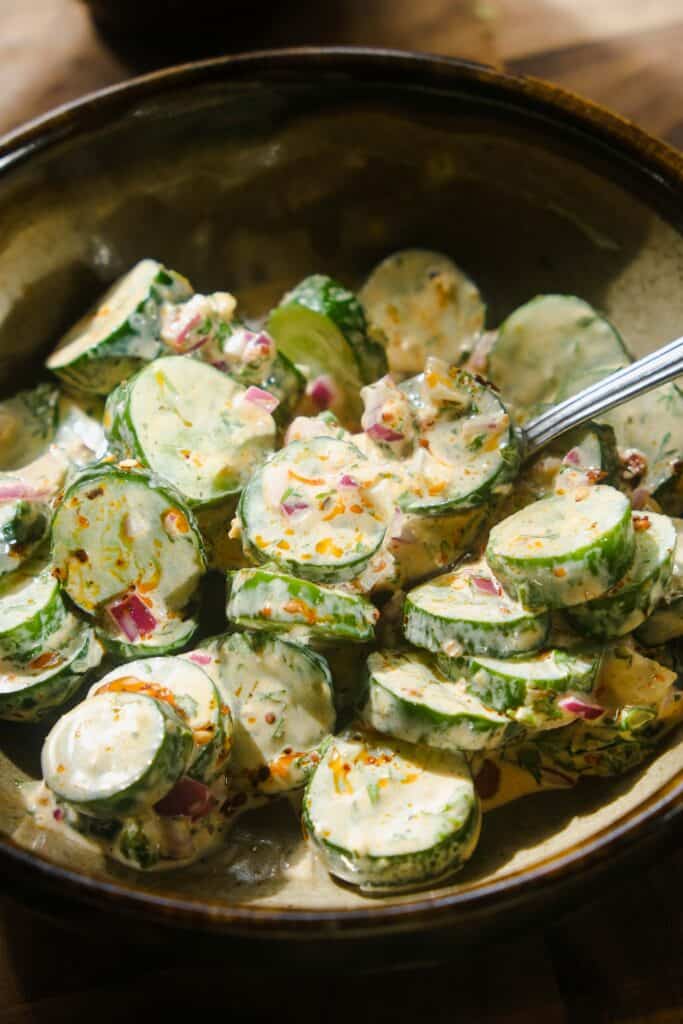 creamy cucumber dill salad