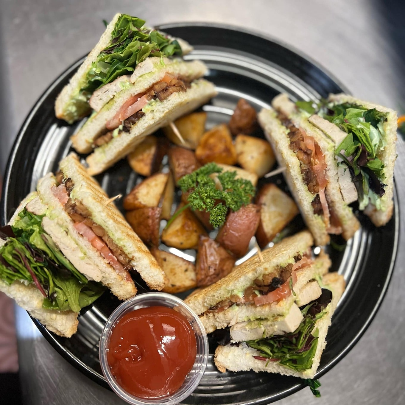 Club sandwich at The Grain Cafe