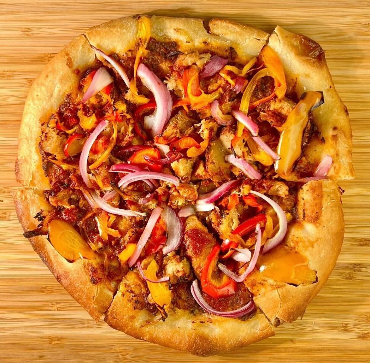 vegan pizza at Secret Pizza Society