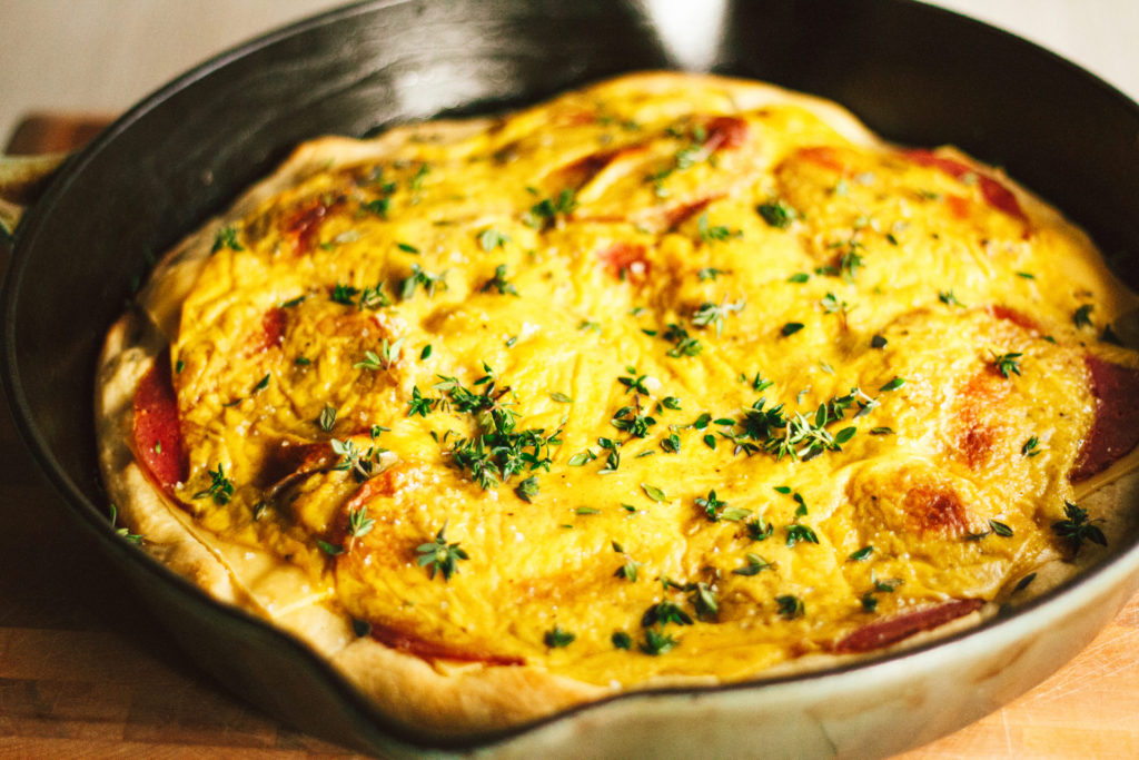 Vegan Croque Monsieur Pizza