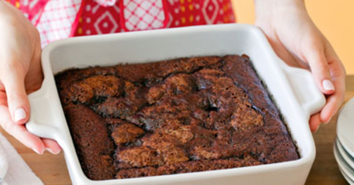 Vegan Hot-Fudge-on-the-Bottom Cake | VegNews