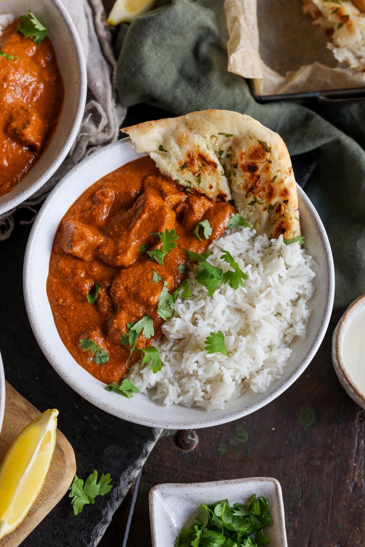 Vegan Butter Chicken with Baked Tofu