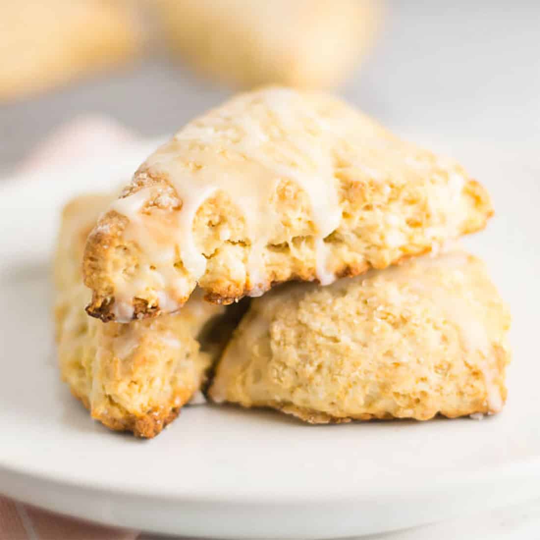 Vegan Lemon Scones with Glaze
