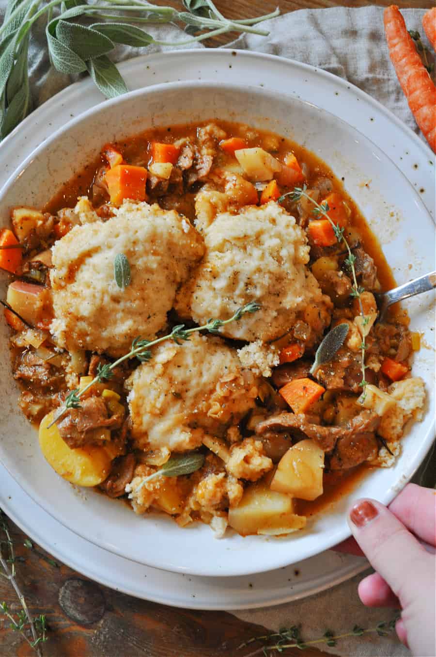 Hearty Vegan ‘Beef’ and Dumplings