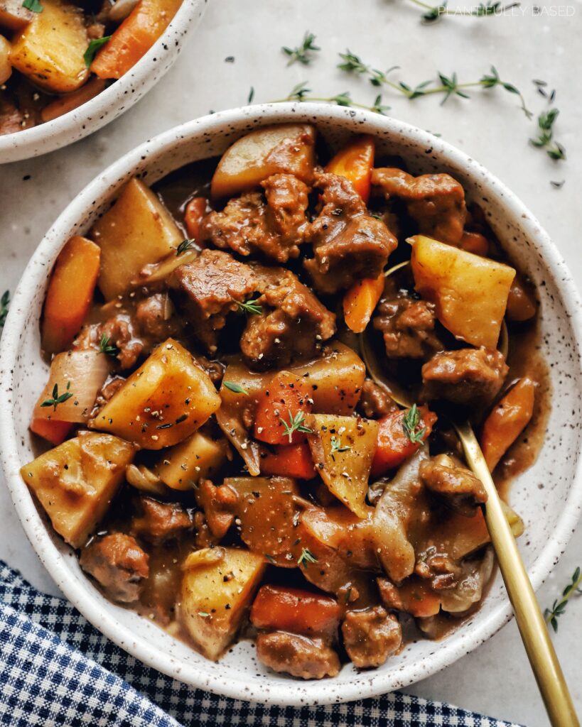 Easy Vegan Crockpot ‘Beef’ Stew
