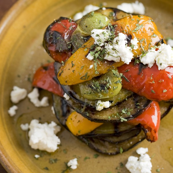 Eggplant and Peppers