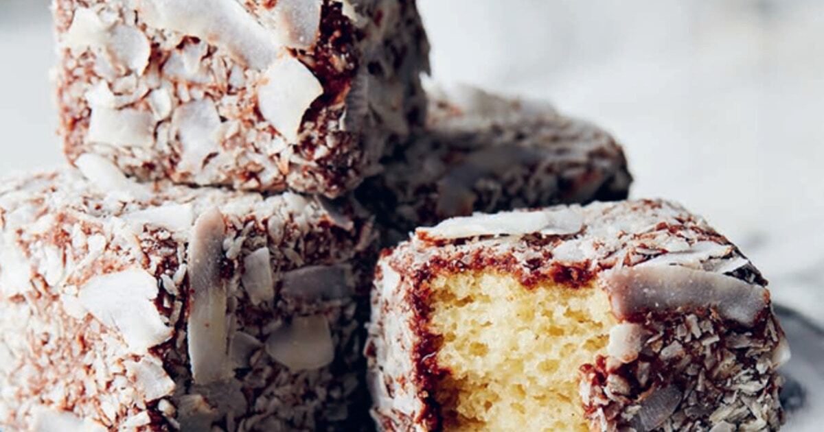 Classic Australian Lamington Cake Squares Made Vegan | VegNews