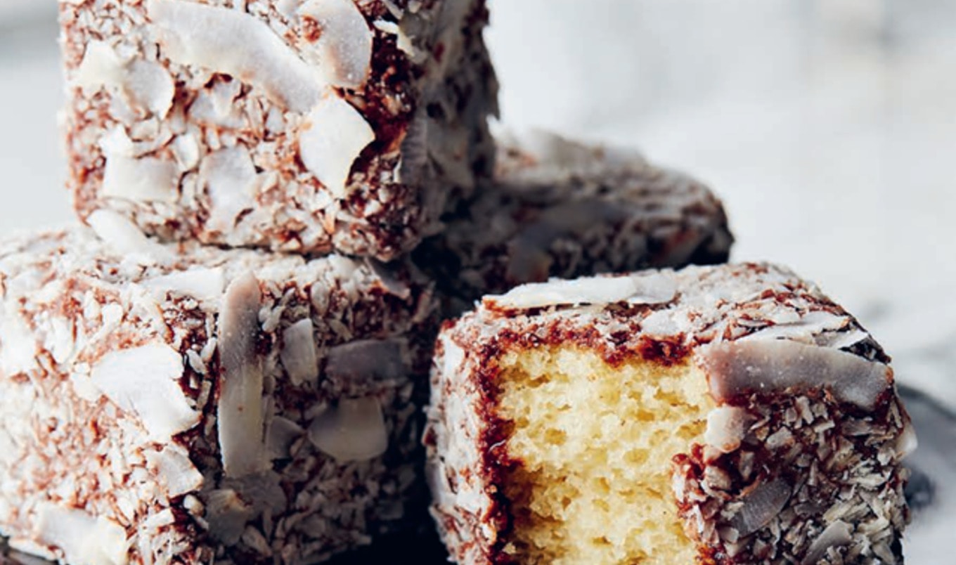 Classic Australian Lamington Cake Squares Made Vegan