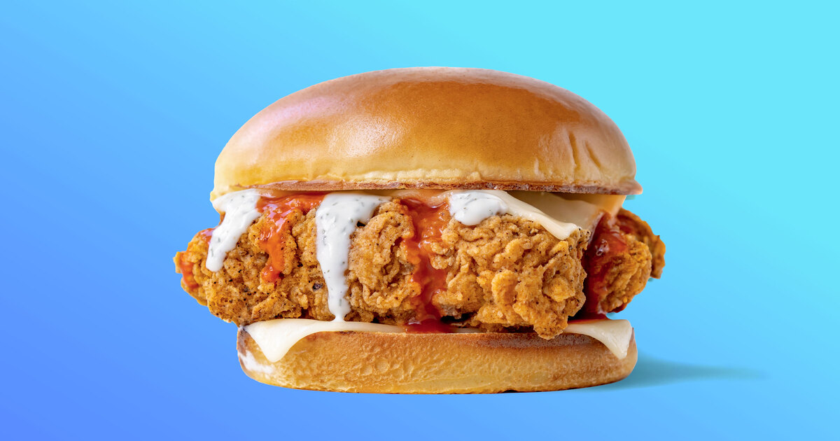 Vegan Copycat Whataburger Buffalo Ranch Chicken Strip Sandwich