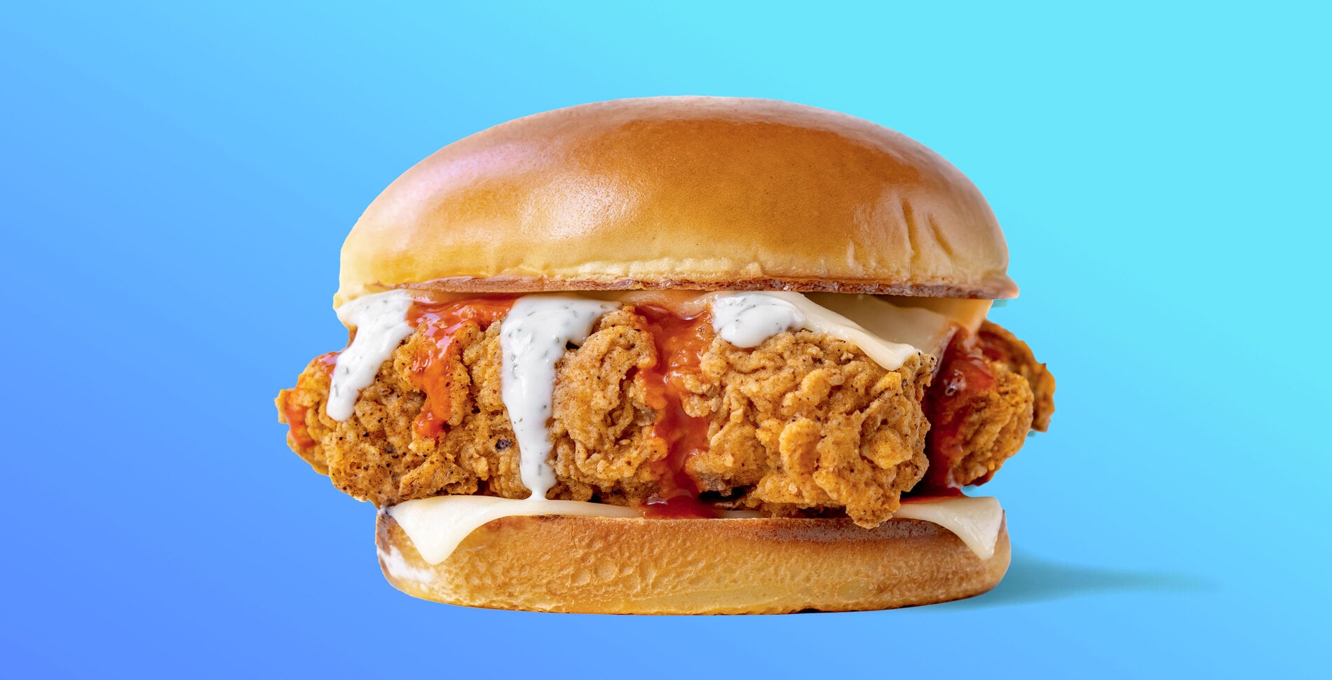 Vegan Copycat Whataburger Buffalo Ranch Chicken Strip Sandwich