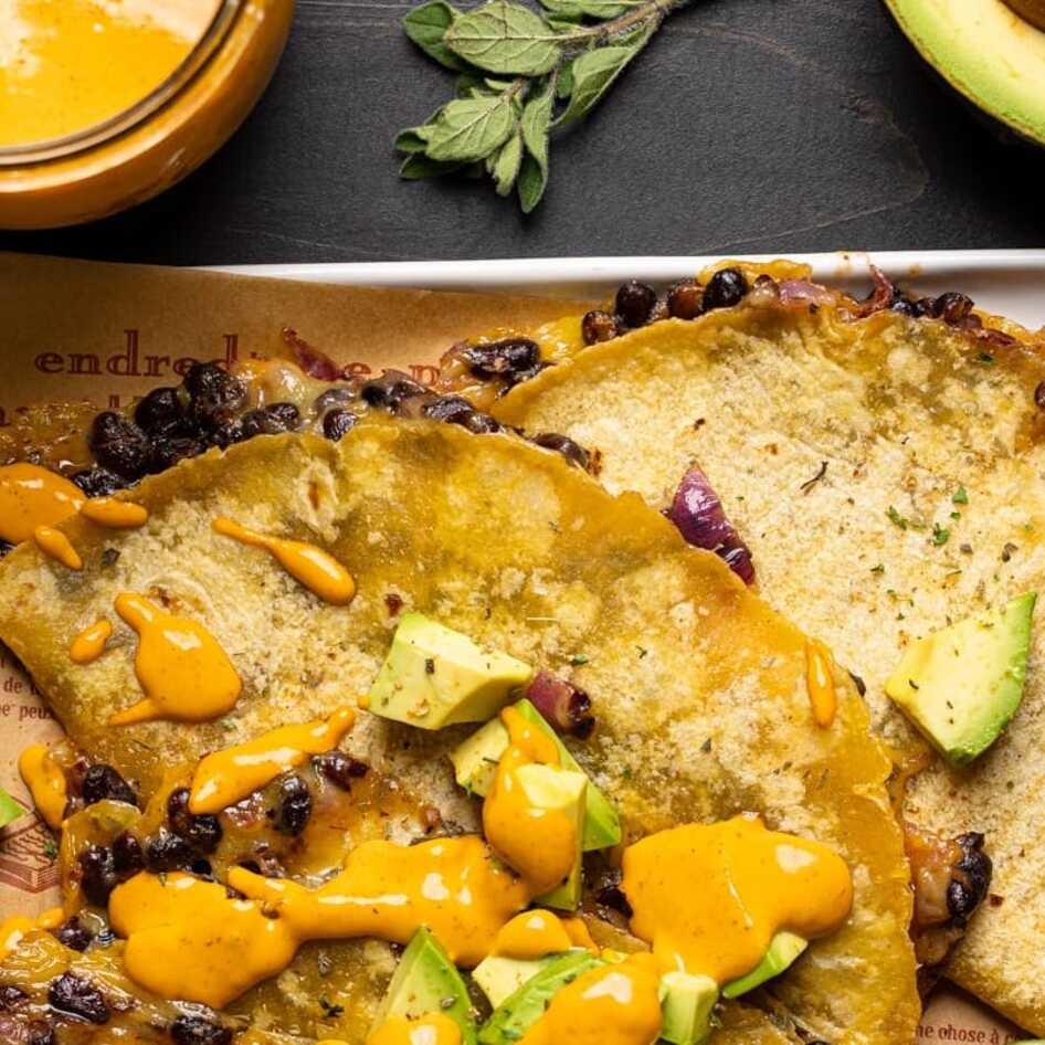 Vegan Baked Black Bean Tacos