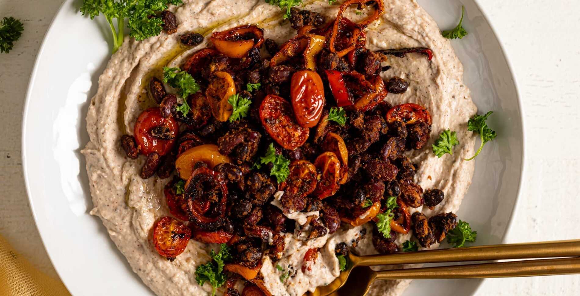 Easy Garlicky Three Bean Dip