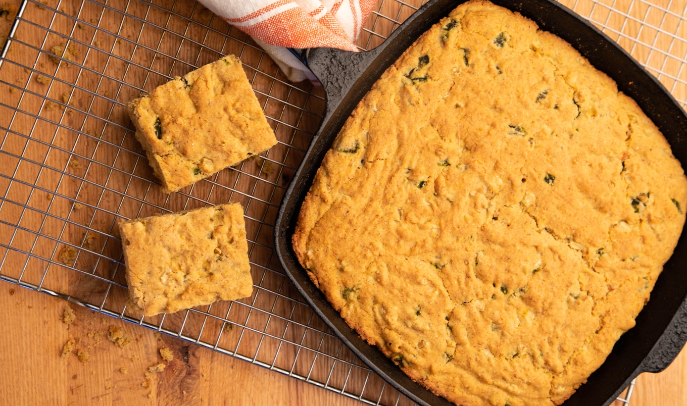 Vegan Poblano Cornbread