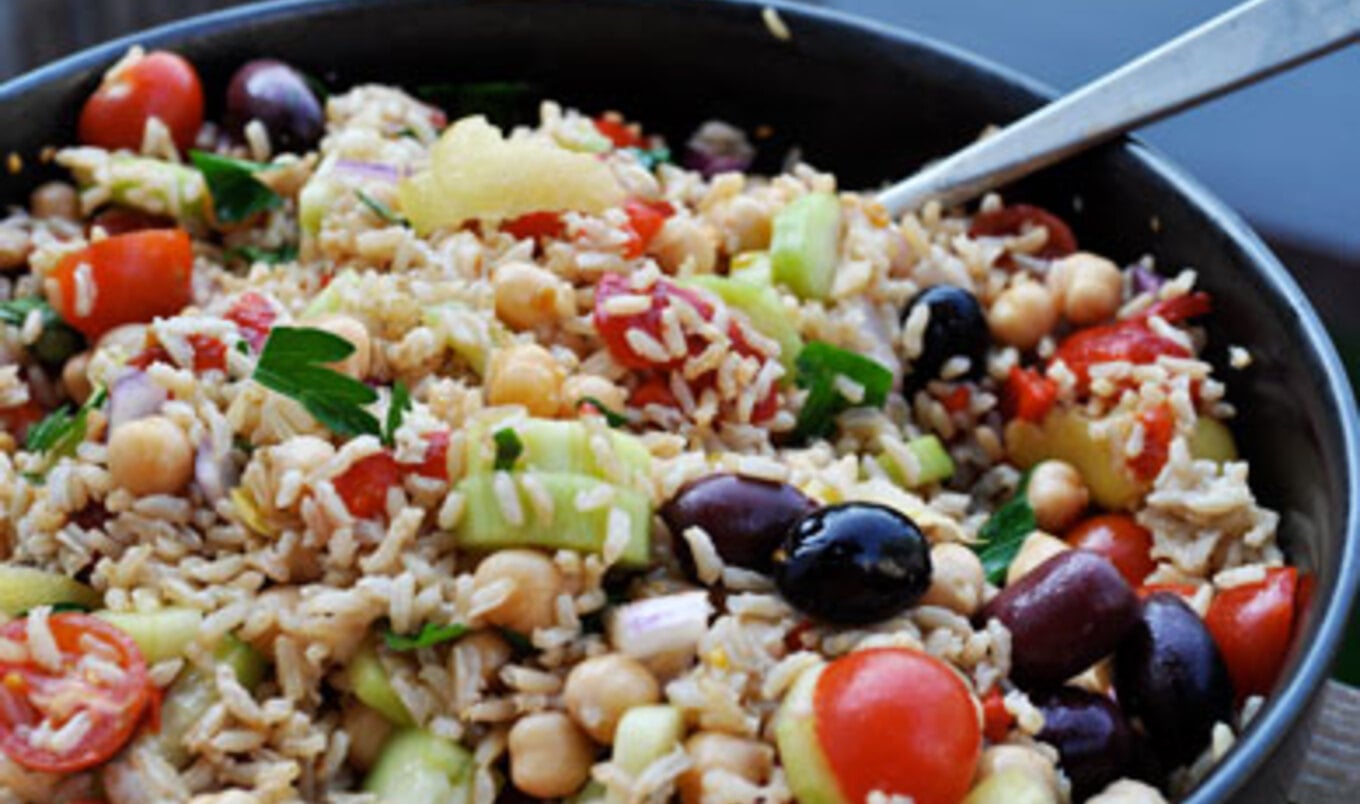 Gluten-Free Middle Eastern Chickpea & Rice Salad