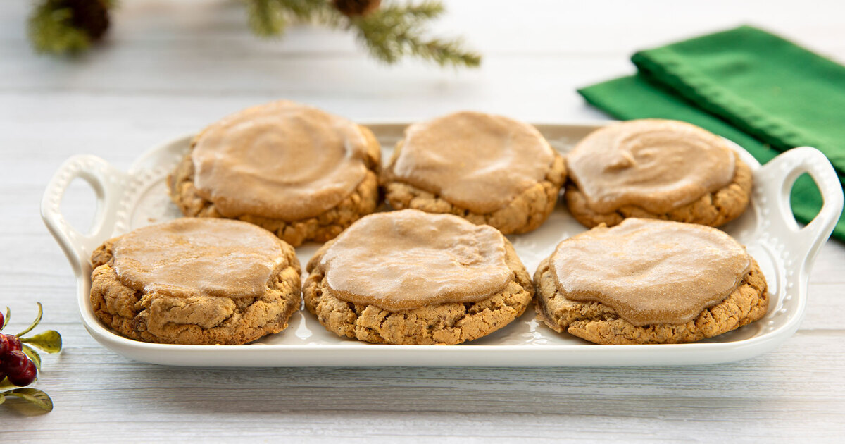 Vegan Brown Sugar-Glazed Cinnamon Button Cookies | VegNews