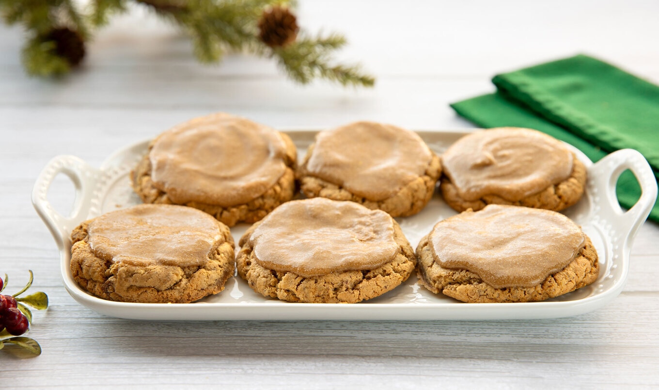 Vegan Brown Sugar-Glazed Cinnamon Button Cookies