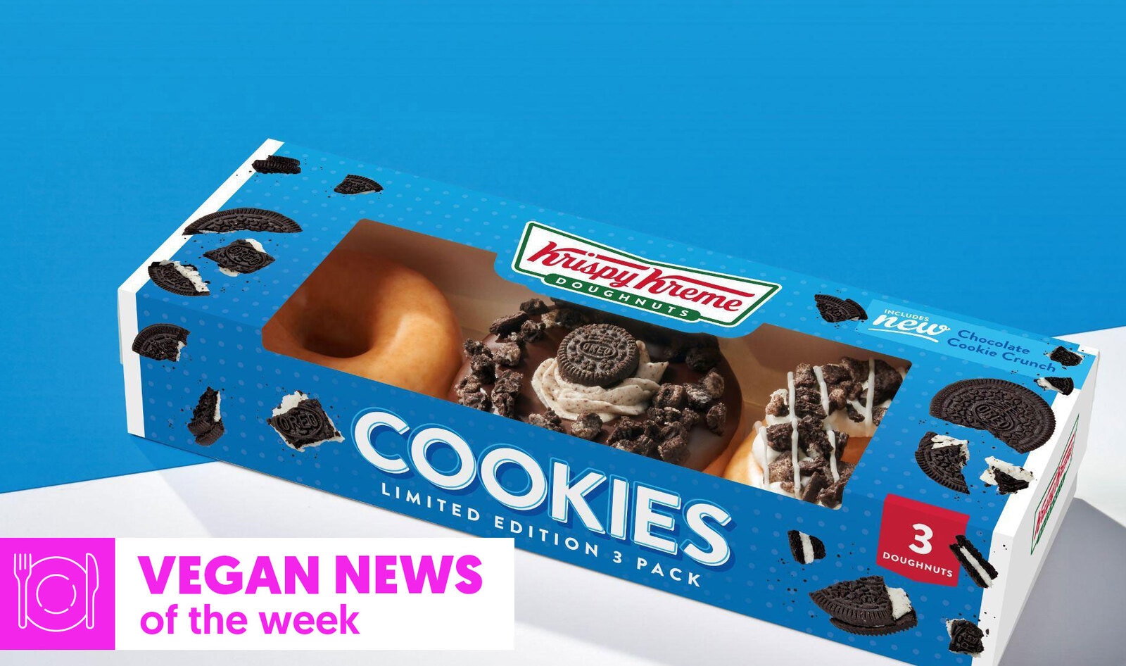 Vegan News of the Week: Krispy Kreme Cookie Doughnuts, Veganuary 