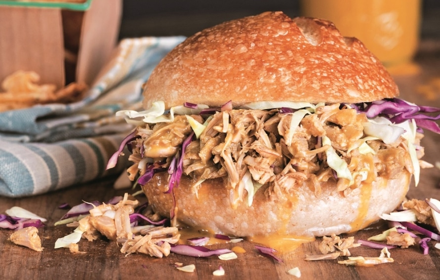  Barbecue pulled pork with mustard sauce vegan