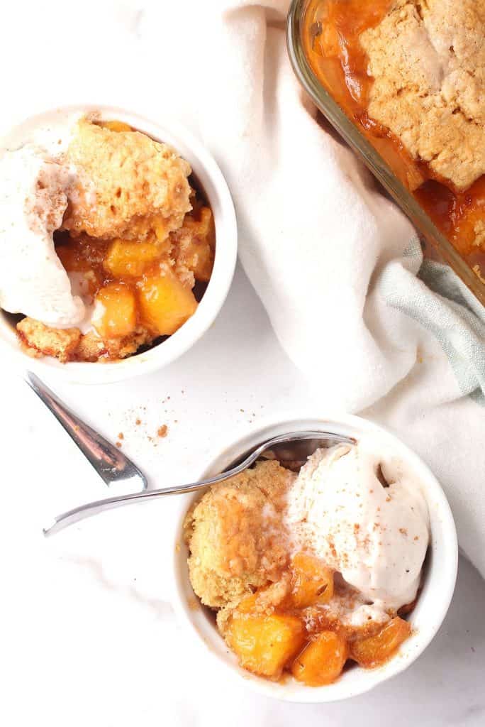  Peach cobbler